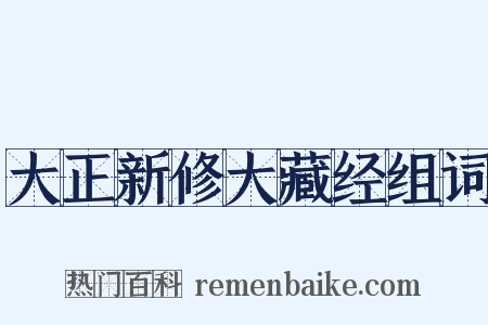 大正新修大藏经组词是什么意思的图片
